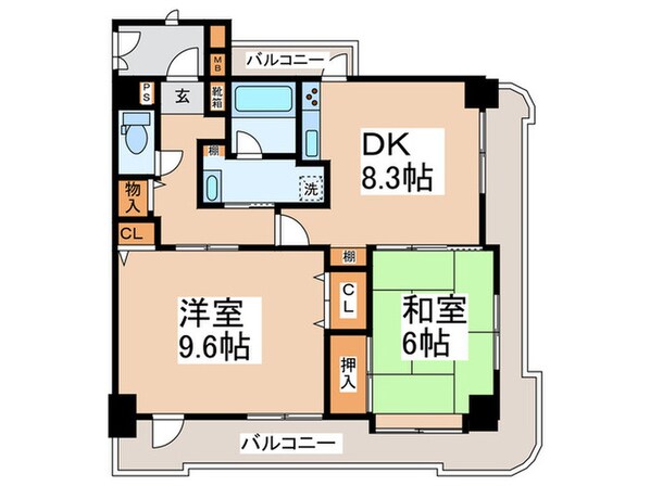 ﾗｲｵﾝｽﾞﾏﾝｼｮﾝ海老名第３(504)の物件間取画像